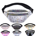 2020 New Style Customized Holographic Pink Silver Women Belt Bag Ladies Waist Pouch